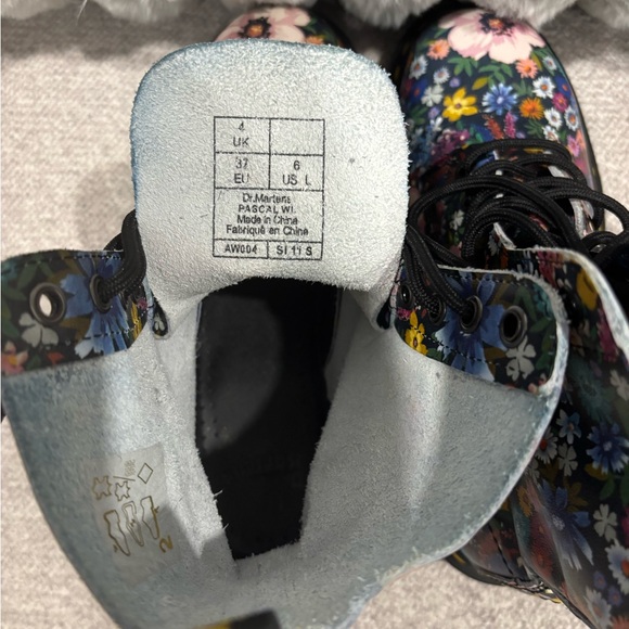 Dr. Martens Multicolor Floral Combat Boots - Picture 6 of 7